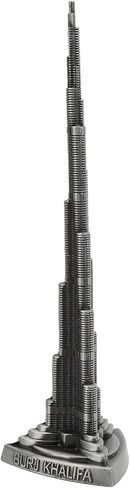 Tyenaza Khalifa Tower Model,Alloy Miniature European Dubai Tower Figurine Model Building Model Arts Craft Collectible Souvenir Office Home Desktop Decor (22cm/8.66in) in Saudi Arabia