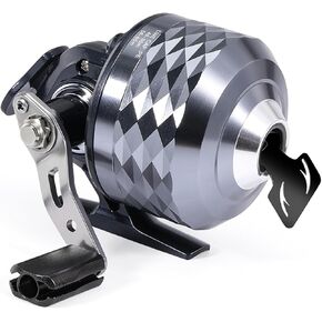 بكرة صيد Sougayilang Spincast، تصميم سهل الاستخدام بزر ضغط، سرعة عالية 3.9:1، جميع التروس المعدنية، قابلة للتغيير لليد اليمنى/اليسرى، تتضمن خط أحادي الخيط in Kuwait