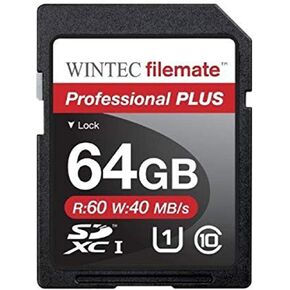 Wintec Professional Plus 64GB UHS-I U1 SDXC C10 Card (3FMSD64GBU1PI-R) in Saudi Arabia