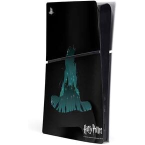 ملصق Skinit المخصص للألعاب متوافق مع وحدة التحكم PS5 Slim Digital Edition - تصميم قبعات هاري بوتر وهوجورتس وعالم السحرة المرخص رسميًا in Kuwait