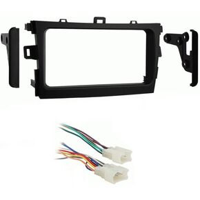 Harmony Audio HA-701761 Compatible with Toyota Corolla 2009-2011 Factory Stereo to Aftermarket Radio Harness and Metra 95-8223 Double DIN Installation Dash Kit in Kuwait