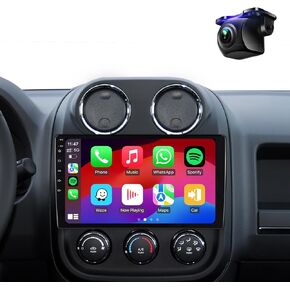 10.2 Inchs Car Stereo Radio Upgrade for Jeep Compass Patriot 2010 2011 2012 2013 2014 2015 2016 with Wireless CarPlay/Android Auto/SWC/Touch Screen/Android12/GPS Navigation/HD Backup Camera in Saudi Arabia