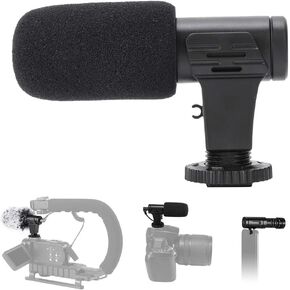 Acouto MAMEN MIC-06 ميكروفون خارجي عالمي للهاتف المحمول والكاميرا - للبث المباشر والمقابلات ومدونات الفيديو in Kuwait