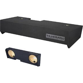 Chevy Silverado 2019-2026 Crew Cab and Double Cab 10" Dual Ground Shaker Subwoofer Enclosure Ported and Sealed (Black, 12" TW3) in Saudi Arabia