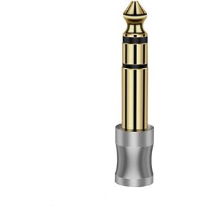 6.35mm to 3.5mm Conversion Audio Plug Carbon Fiber/Copper/Gold-Plated 6.35mm Stereo Male to 3.5mm Female Adapter for Headphone/Amp/Guitar (Pearl Chrome) in Saudi Arabia