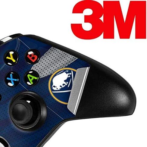 ملصق Skinit المخصص للألعاب متوافق مع وحدة تحكم Xbox One S - تصميم جيرسي منزلي مرخص رسميًا من NHL Buffalo Sabers in Kuwait