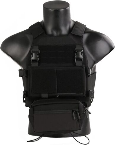 EMERSONGEARS Tactical Molle Chest Rig Vest 500D, Laser Cut Vest Tactical Quick Release Modular Magazine Pouch FCSK MK3 Chest Rig Backpack for Airsoft Hunting in Saudi Arabia