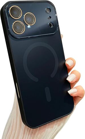 حافظة مغناطيسية لحماية عدسة الكاميرا الكريستالية بلون الحلوى لهاتف iPhone، متوافقة مع الشحن اللاسلكي MagSafe (وردي، iPhone 17 Pro Max) in Kuwait