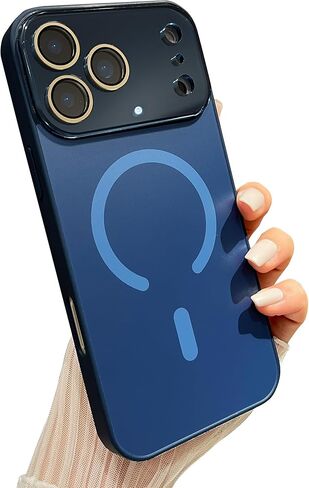 حافظة مغناطيسية لحماية عدسة الكاميرا الكريستالية بلون الحلوى لهاتف iPhone، متوافقة مع الشحن اللاسلكي MagSafe (وردي، iPhone 17 Pro Max) in Kuwait