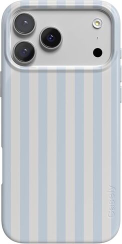 Casely iPhone 17 Pro Max Case | Blue Stripes | Sunday Best | Compatible with MagSafe | Classic Ultra Slim Design in Saudi Arabia
