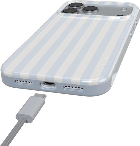 Casely iPhone 17 Pro Max Case | Blue Stripes | Sunday Best | Compatible with MagSafe | Classic Ultra Slim Design in Saudi Arabia