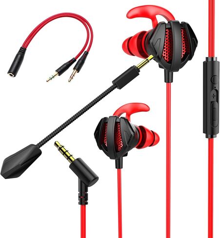 سماعة رأس للألعاب مع ميكروفون سلكي للألعاب لأجهزة PS4 وPS5 وOne PlayStation 5 والهواتف المحمولة، وسماعات رأس ستيريو قابلة للفصل وخاصية إلغاء الضوضاء مع ميكروفون أسود in Kuwait