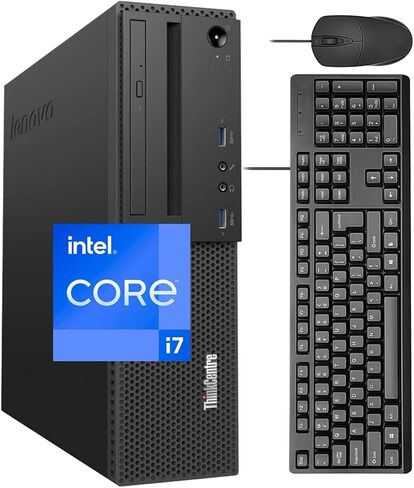 كمبيوتر مكتبي Lenovo ThinkCentre M900 SFF، كمبيوتر يعمل بنظام Windows 11، معالج Intel i7 Core i7-6700، ذاكرة وصول عشوائي 8 جيجابايت، SSD 256 جيجابايت، منفذ DisplayPort، ماوس ولوحة مفاتيح (متجدد) in Kuwait