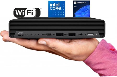 كمبيوتر HP EliteDesk 800 G6 Mini Business Desktop، Intel i5-10500 - 6 نواة، 512 جيجا SSD، 16 جيجا DDR4 RAM، Windows 11 Pro، Wi-Fi، ماوس، لوحة مفاتيح، منفذ عرض (متجدد) in Kuwait