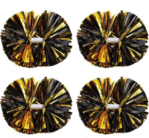 4PCS Cheerleading Pom Poms with Baton Handle for Team Spirit Sports Dance in Saudi Arabia