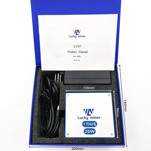Bitcoins Miner LV07 Solo Miner SHA-256 1TH/S BM1366، آلة تعدين تشفير منخفضة الضوضاء للاستخدام المنزلي، تعدين اليانصيب، تشمل PSU in Kuwait