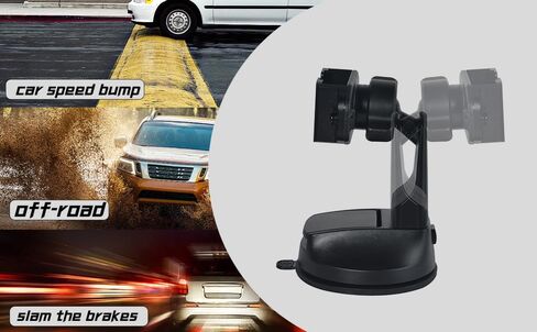 Universal Two-Way Radio & Microphone Mount with Heavy-Duty Sticky Gel Pad Suction Cup Base – Compatible with BaoFeng Kenwood Midland Motorola Radio or Micorphone with Back-Clip or Round Knob in Saudi Arabia