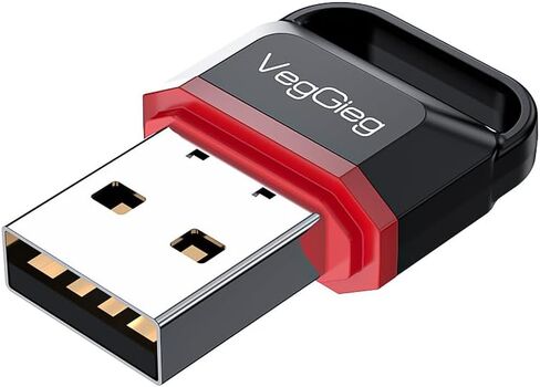 V-UB502 - محول USB Bluetooth 5.0 للكمبيوتر المكتبي - جهاز استقبال وجهاز إرسال دونجل بلوتوث صغير للكمبيوتر المحمول - يدعم لوحة مفاتيح سماعات الرأس/الماوس/مكبرات الصوت/الطابعة (V-UB502) in Kuwait