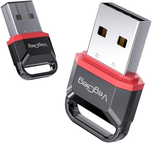V-UB502 - محول USB Bluetooth 5.0 للكمبيوتر المكتبي - جهاز استقبال وجهاز إرسال دونجل بلوتوث صغير للكمبيوتر المحمول - يدعم لوحة مفاتيح سماعات الرأس/الماوس/مكبرات الصوت/الطابعة (V-UB502) in Kuwait