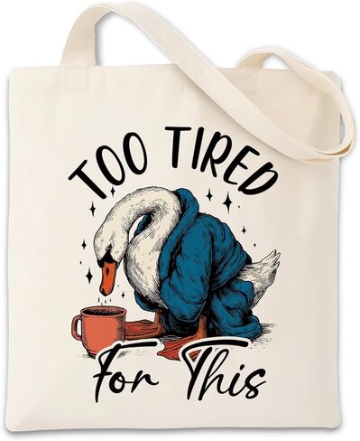 Sarcastic Humor Goose Canvas Tote Bag, My Flabbers Have Been Gasted Quote Totes, Humor Flabbergasted Reusable Shopping Bags, Shoulder Bags for Casual Vacation Shopping Work in Saudi Arabia
