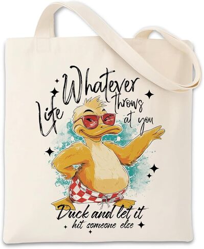 Sarcastic Humor Goose Canvas Tote Bag, My Flabbers Have Been Gasted Quote Totes, Humor Flabbergasted Reusable Shopping Bags, Shoulder Bags for Casual Vacation Shopping Work in Saudi Arabia