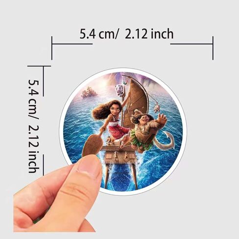 100 قطعة من ملصقات Moana الكرتونية من PVC، هدايا لأجهزة الكمبيوتر المحمول وزجاجة مياه ولوح التزلج ومستلزمات الحفلات للمراهقين والأولاد والبنات in Kuwait