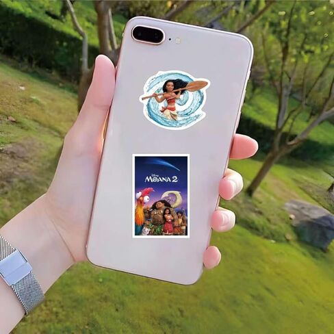 100 قطعة من ملصقات Moana الكرتونية من PVC، هدايا لأجهزة الكمبيوتر المحمول وزجاجة مياه ولوح التزلج ومستلزمات الحفلات للمراهقين والأولاد والبنات in Kuwait