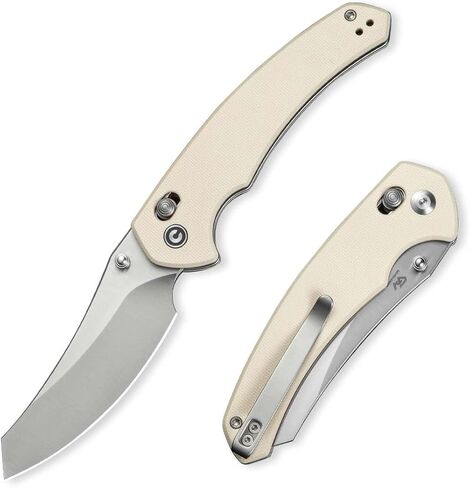 سكين جيب قابل للطي من CIVIVI Sixgill لـ EDC، مقبض Nitro-V Blade G10 مقاس 3.41 بوصة، مشبك ذو وجهين للحمل العميق، هدية للرجال والنساء C24050-1 (أسود) in Kuwait