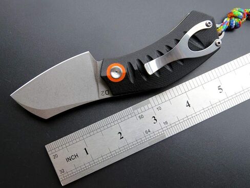 Eafengrow EF85 Folding Knife with Clip Stone Wash D2 Steel Blade G10 Handle Pocket Knife Ball Bearing Flipper Outdoor Camping Survival EDC Tool Knives(black) in Saudi Arabia