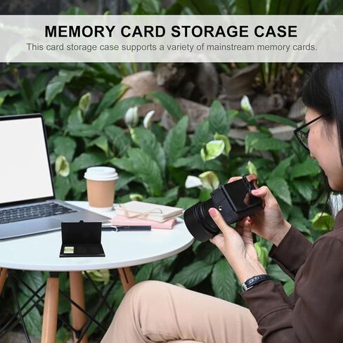 NUOBESTY 2pcs Memory Card Storage Case Holder for Cards, Shockproof Waterproof Protective Box for Photography Accessories, Black in Saudi Arabia