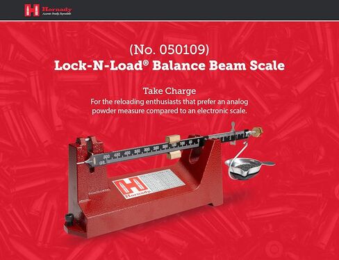 مقياس شعاع Hornady Lock-N-Load - مقياس مسحوق تناظري لإعادة تحميل المهام - من 0 إلى 500 نطاق قياس دقيق للحبوب، دقيق حتى 0.1 حبة - سهل القراءة، مقياس محفور بالليزر - العنصر 050109 in Kuwait