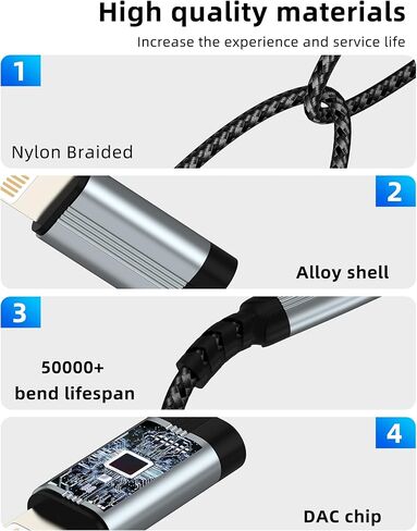 محول صوت USB C Lightning إلى 3.5 مم (2 في 1) لهاتف iPhone 16 15 14 13 Pro Max AUX كابل مقبس سماعة الرأس لـ Apple Dongle Car ميكروفون موصل أنثى متوافق مع محول سماعة الرأس Samsung Adaptador in Kuwait