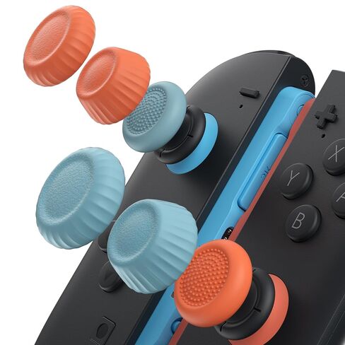JSAUX Thumb Grips for Nintendo Switch 2 (2025 Upgraded Anti-Slip), Thumb Grip Caps, Ergonomic Design, Enhanced Gaming Grip, Comfortable & Durable, Joycon Stick Cover, Black, 3Pairs(6pcs) in Saudi Arabia