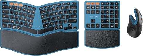 ProtoArc Bluetooth Ergonomic Keyboard and Ergonomic Mouse - Blue in Saudi Arabia