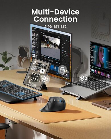 ProtoArc Bluetooth Ergonomic Keyboard and Ergonomic Mouse - Blue in Saudi Arabia