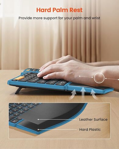 ProtoArc Bluetooth Ergonomic Keyboard and Ergonomic Mouse - Blue in Saudi Arabia