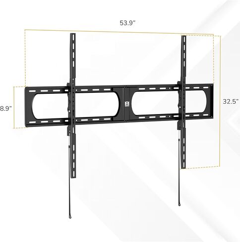 Mount-It! Heavy-Duty Tilting TV Wall Mount for 98–140 Inch TVs, 275 lb Capacity, Low Profile Tilt Bracket, 4× Load Tested Steel Mount, Max VESA 1200×800 in Saudi Arabia