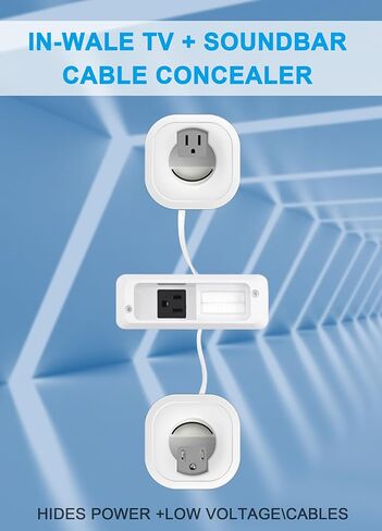 in-Wall Cable Management Kit for TV & Soundbar - Conceal Power & AV Cables, Includes Hole Saw Drill Attachment & Drywall Hand Saw for Easy Installation in Saudi Arabia