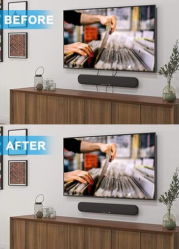 in-Wall Cable Management Kit for TV & Soundbar - Conceal Power & AV Cables, Includes Hole Saw Drill Attachment & Drywall Hand Saw for Easy Installation in Saudi Arabia