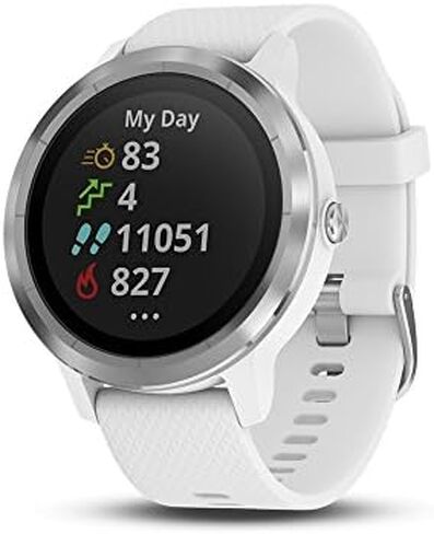 Garmin vívoactive 3 GPS Smartwatch - White & Stainless (Renewed Premium) in Saudi Arabia
