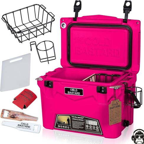 COLD BASTARD COOLERS 20QT Cold Bastard Rugged+ Pink NEON Premium Ice Chest Cooler Accessories Free S&H(CB20-PN) in Saudi Arabia