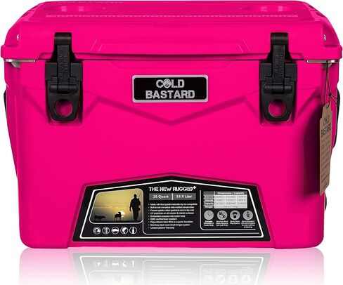 COLD BASTARD COOLERS 20QT Cold Bastard Rugged+ Pink NEON Premium Ice Chest Cooler Accessories Free S&H(CB20-PN) in Saudi Arabia