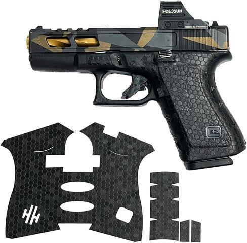 Handleitgrips الفينيل الأسود نسيج العسل الأسود لغلوك 19 وغلوك 23 الجيل 4 in Kuwait