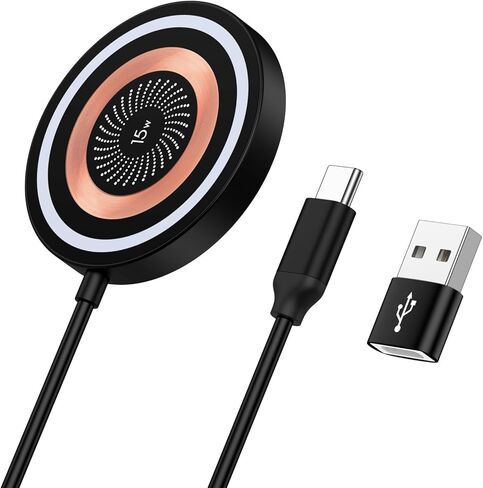 لوحة شحن لاسلكية Samsung Galaxy S25 Ultra لجهاز Galaxy S25 S24 S23 S22 S21 S20 Ultra FE Z Fold Flip 7 6,15W محطة شحن مغناطيسية لاسلكية Magsafe لهاتف iPhone 17 16 15 14 Pro Max Plus in Saudi Arabia