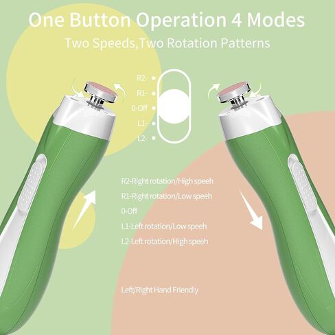 مبرد أظافر كهربائي للأطفال، ماكينة تشذيب أظافر الأطفال مع 6 رؤوس جلخ لحديثي الولادة والرضع والأطفال الصغار والبالغين، مقص أظافر كهربائي هادئ بمصباح LED، علبة تحمل علامة الاستخدام in Kuwait