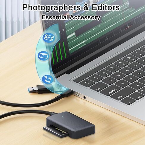 Memory Card Reader, 4in1 USB 3.0 and USB-C to SD Micro SD MS CF Card Reader Adapter, 4 Cards Simultaneously Read and Write, Compatible with iPhone 15 Series, MacBook Pro/Air 2023, and More in Saudi Arabia