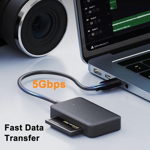 Memory Card Reader, 4in1 USB 3.0 and USB-C to SD Micro SD MS CF Card Reader Adapter, 4 Cards Simultaneously Read and Write, Compatible with iPhone 15 Series, MacBook Pro/Air 2023, and More in Saudi Arabia