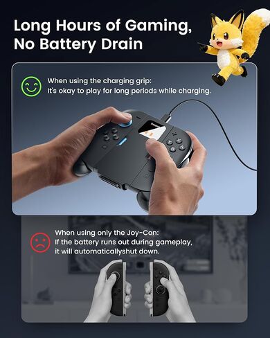 Transnovo Switch 2 Charging Grip Controller Compatible with Nintendo Switch 2 Joycons (2025), Double-lock Switch 2 Joy-con Grip with USB C Cable & LED Indicator, Controller Charger for Switch 2 Owners in Saudi Arabia