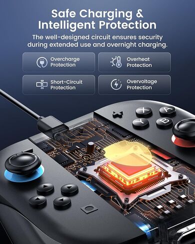 Transnovo Switch 2 Charging Grip Controller Compatible with Nintendo Switch 2 Joycons (2025), Double-lock Switch 2 Joy-con Grip with USB C Cable & LED Indicator, Controller Charger for Switch 2 Owners in Saudi Arabia