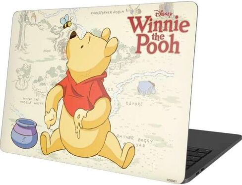 غلاف كمبيوتر محمول من Skinit متوافق مع جهاز MacBook Pro 13in (2020) - تصميم خشبي مرخص رسميًا من Disney Winnie The Pooh Hundred Acre Wood in Kuwait